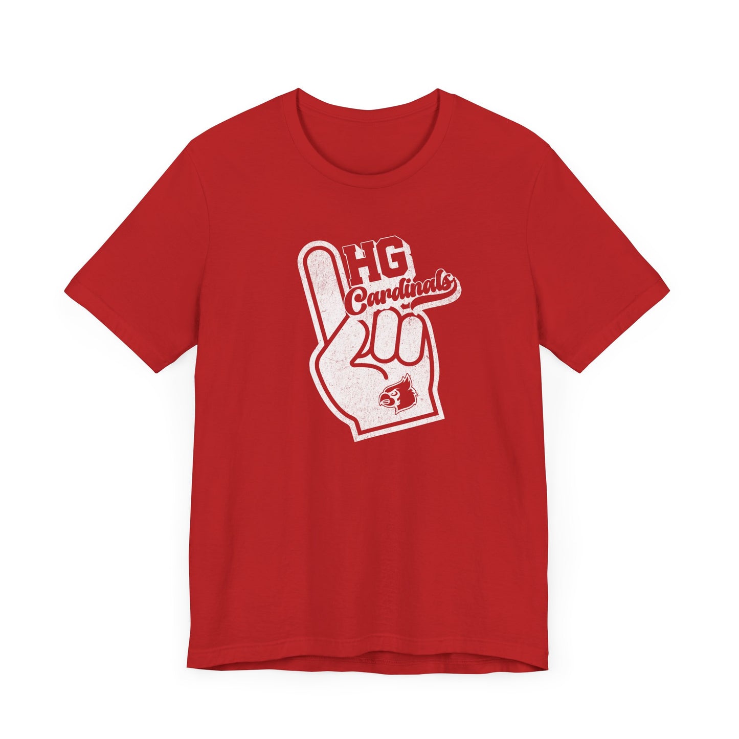 Vintage Foam Finger HG Cardinals - Bella + Canvas Short Sleeve Tee