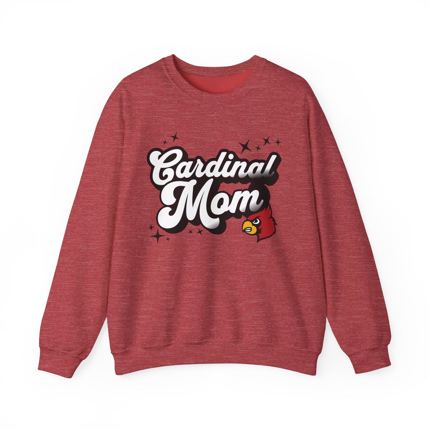 Groovy Cardinal Mom - Unisex Heavy Blend™ Crewneck Sweatshirt
