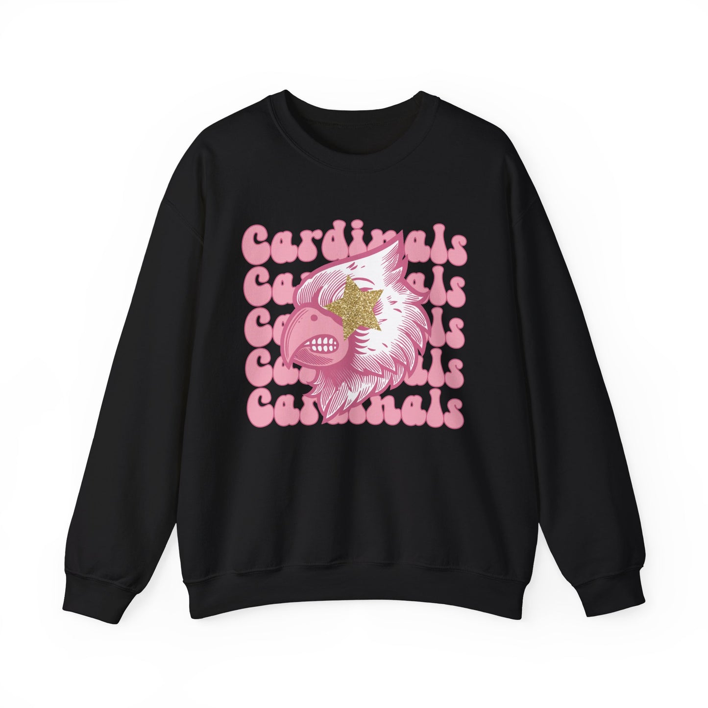 Pink Cardinals Star Eyes - Unisex Heavy Blend™ Crewneck Sweatshirt