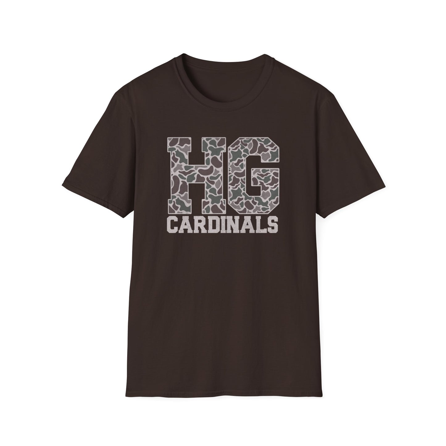 Old School Camo Distressed - Unisex Softstyle T-Shirt