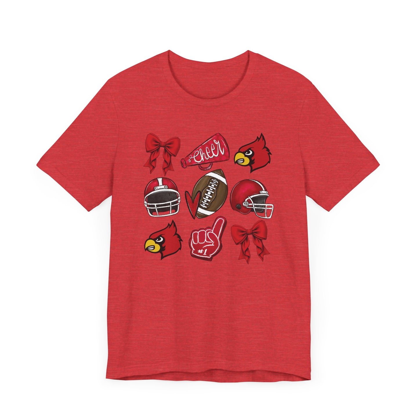 Football and Cheer Coquette - Bella + Canvas Short Sleeve Tee