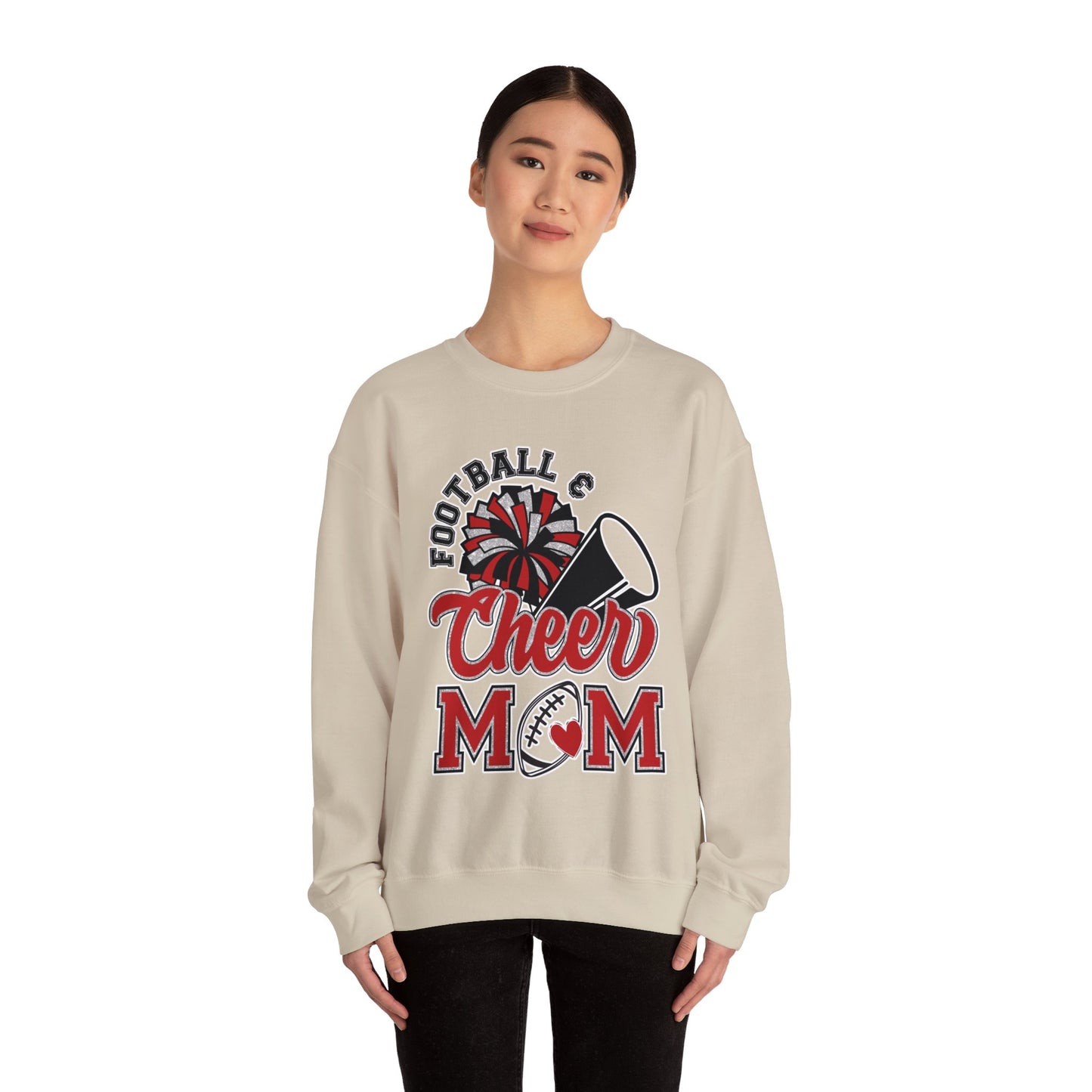 Football and Cheer Mom - Unisex Heavy Blend™ Crewneck Sweatshirt