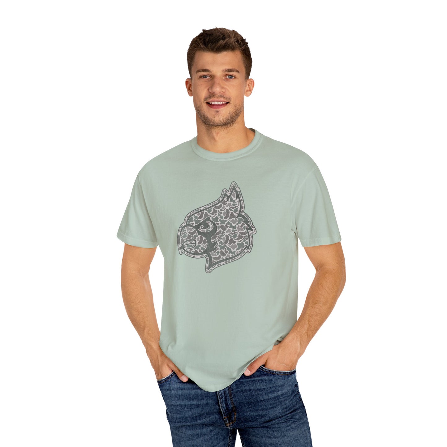 Old School Camo Cardinal Mascot - Comfort Colors T Shirt