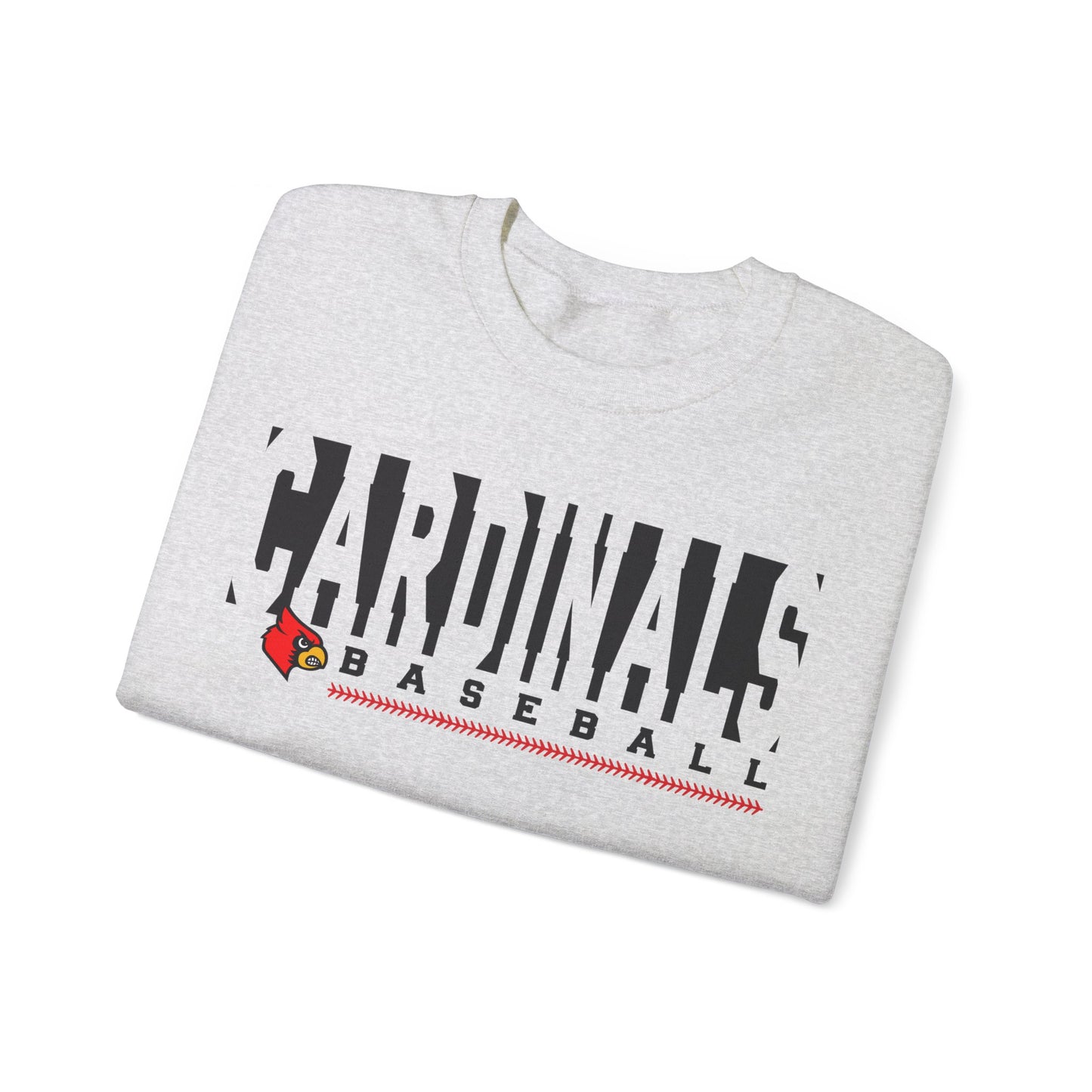 Cardinals Baseball Inset Text - Unisex Heavy Blend™ Crewneck Sweatshirt