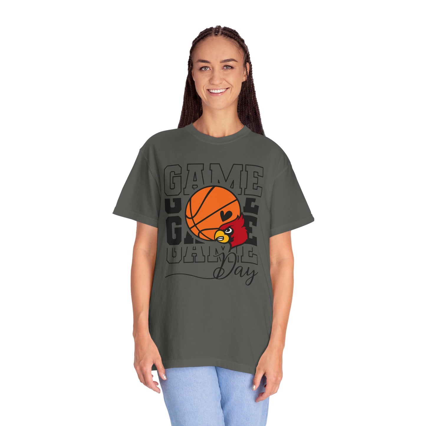 Cardinal Game Day Basketball - Comfort Colors T-shirt