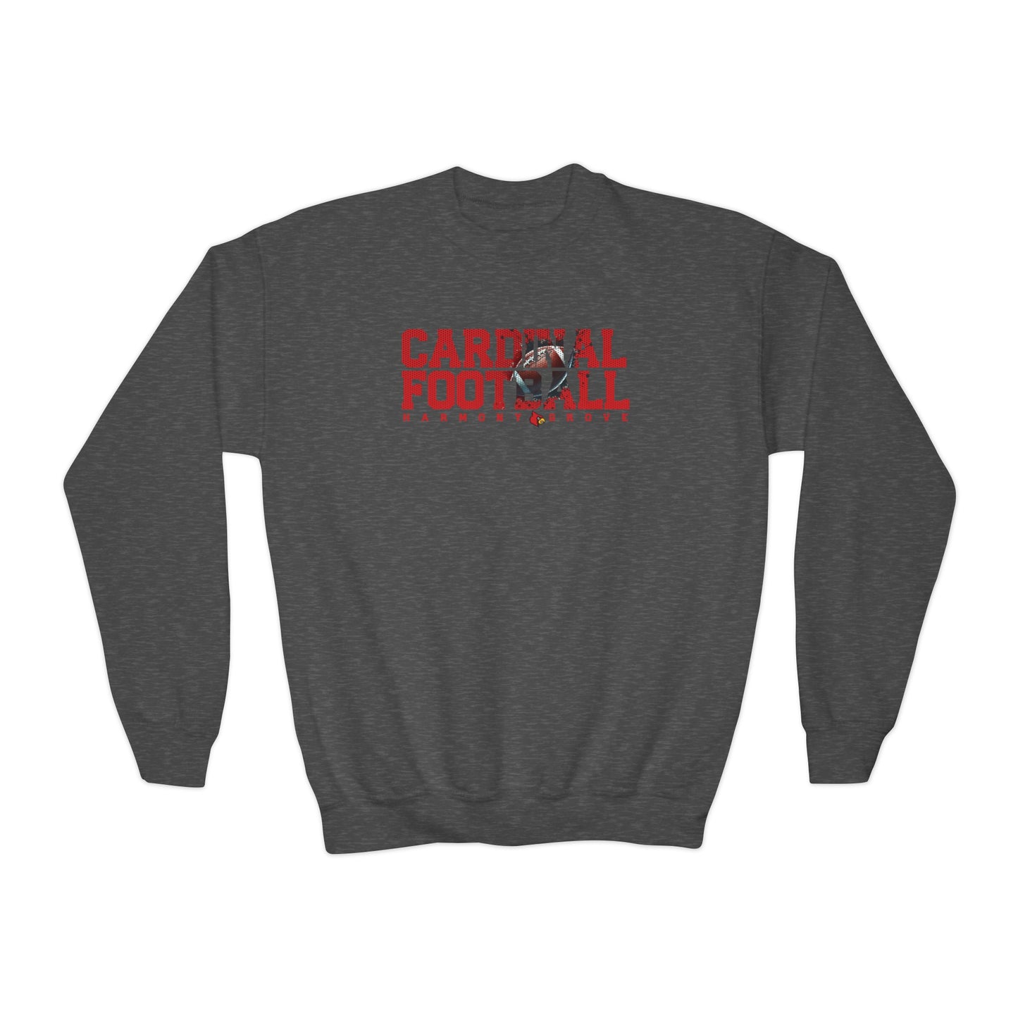 HG Cardinal Football - Youth Crew Sweatshirt