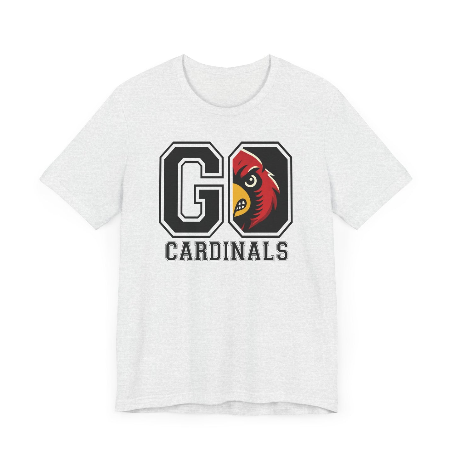 Go Cardinals Red Mascot - Bella + Canvas Short Sleeve Tee