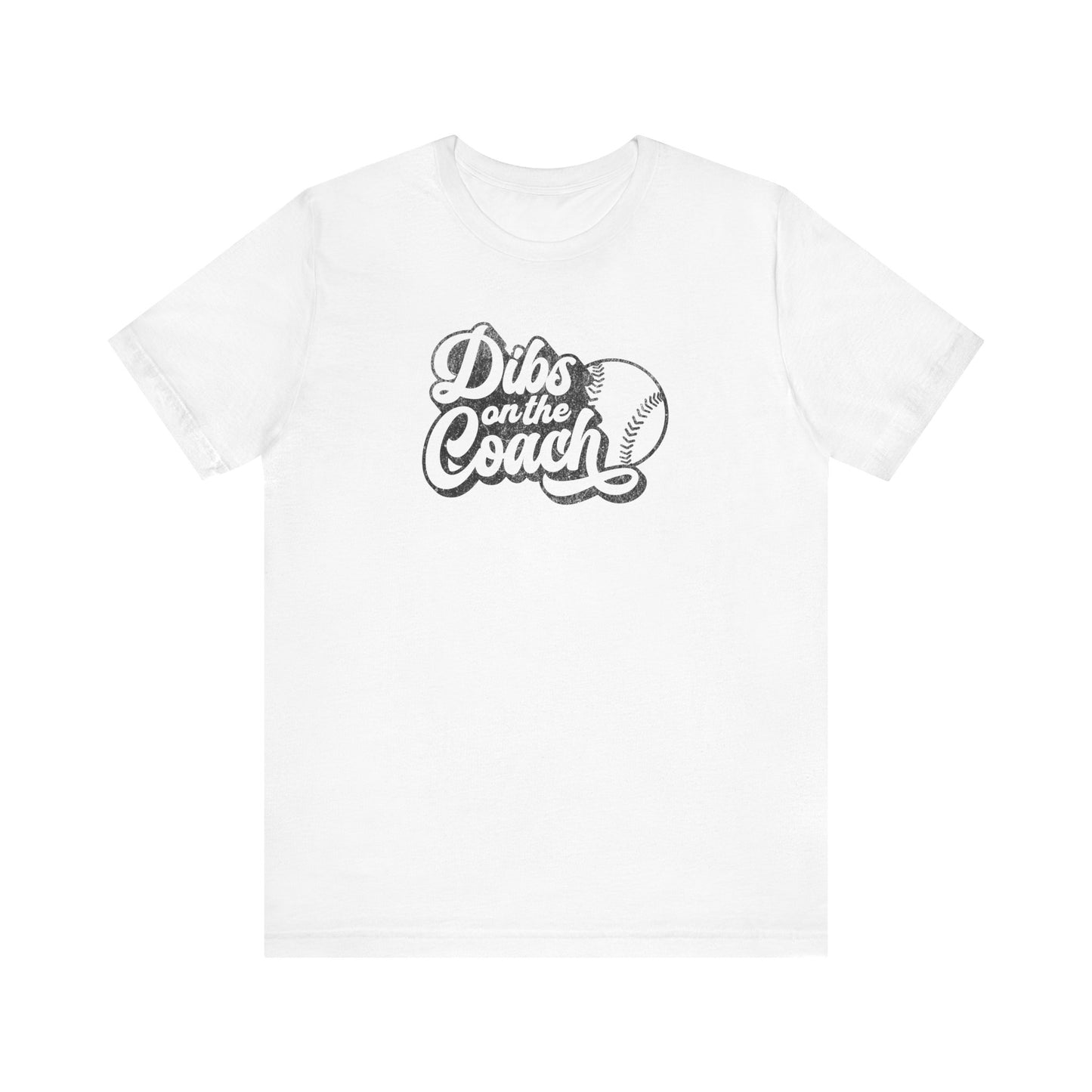 Vintage Dibs on the Coach Baseball - Bella + Canvas Short Sleeve Tee
