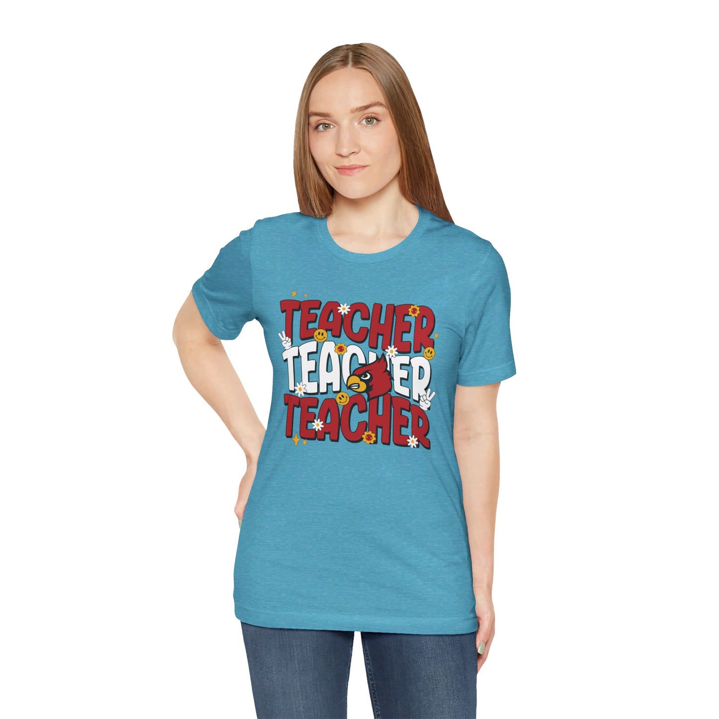Groovy Teacher 3 - Bella + Canvas Short Sleeve Tee