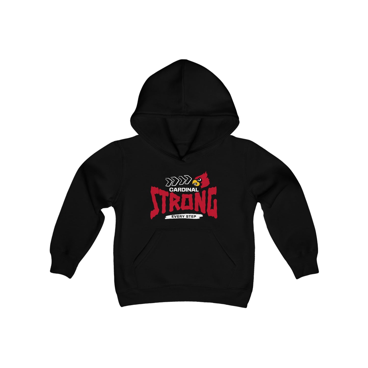 Cardinal Strong Every Step - Youth Heavy Blend Hooded Sweatshirt