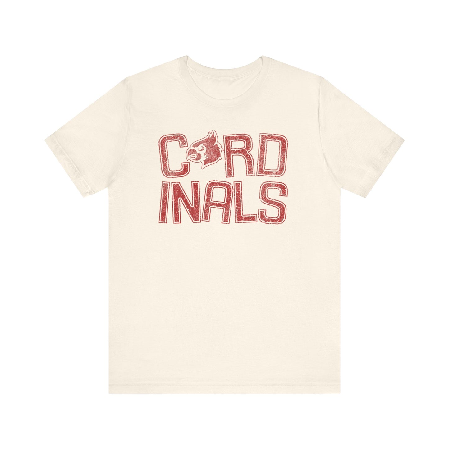 Vintage Cardinals Slanted - Bella + Canvas Short Sleeve Tee