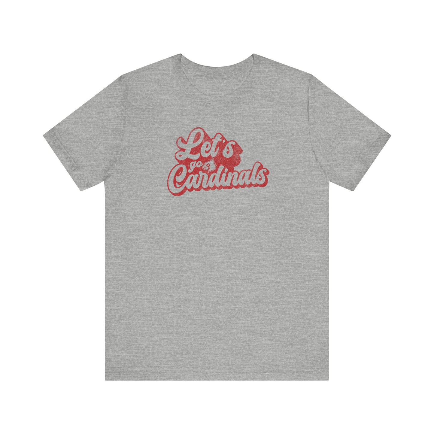 Vintage Let's Go Cardinals - Bella + Canvas Short Sleeve Tee