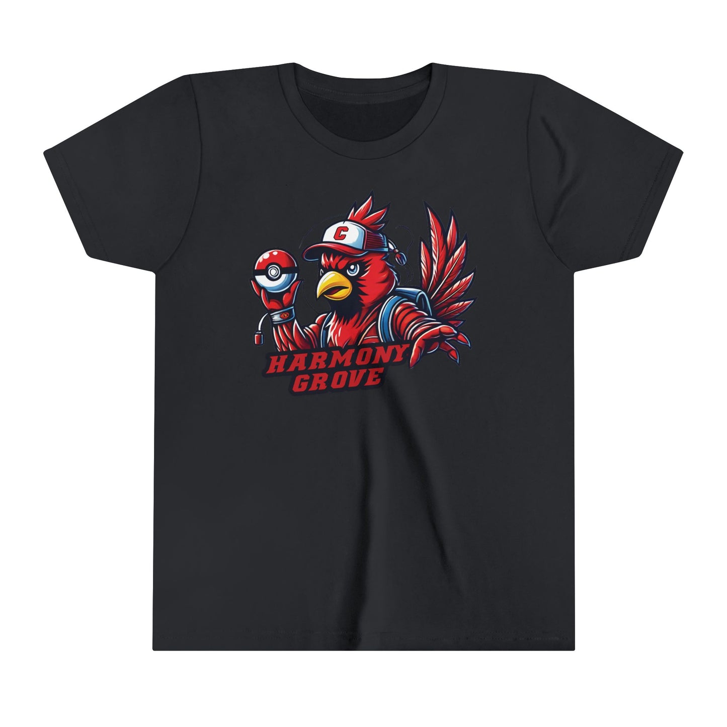 Cartoon Harmony Grove Cardinal - Bella + Canvas Youth Tee
