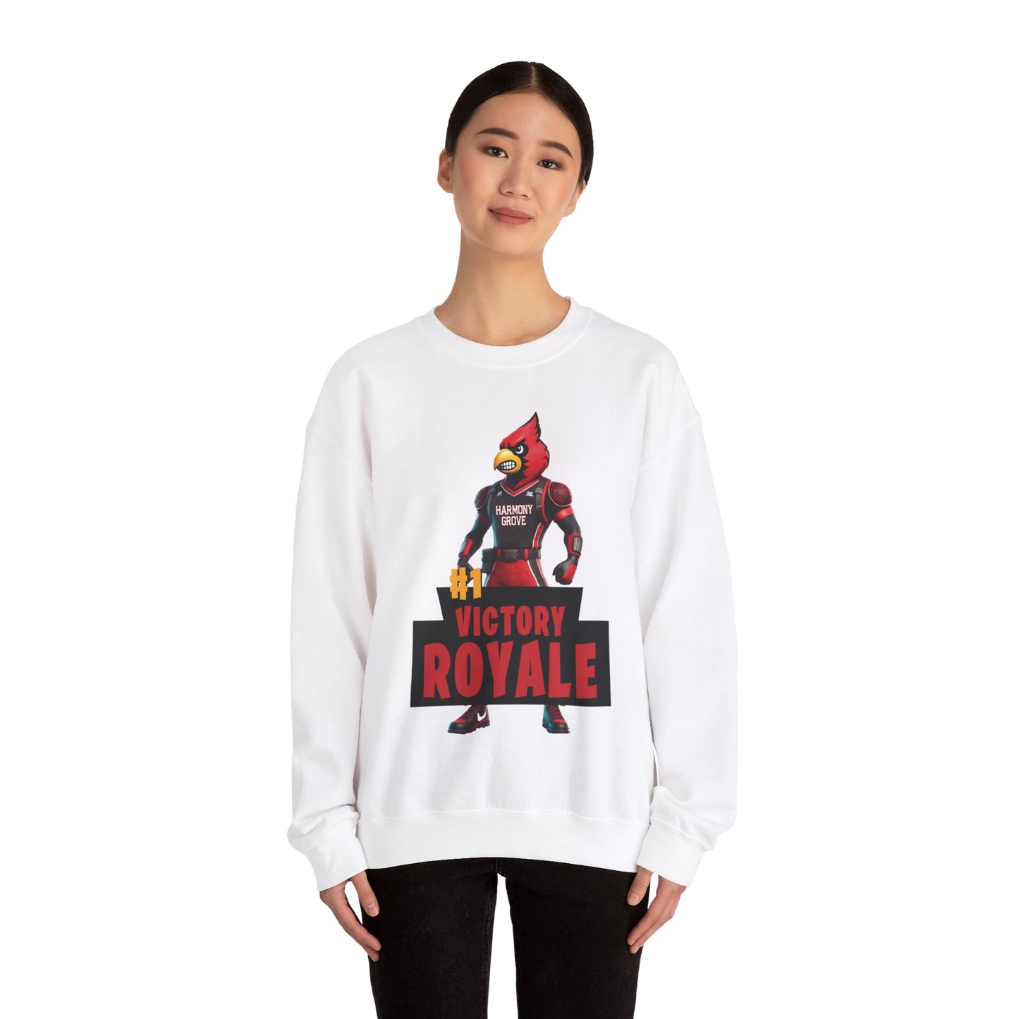 Harmony Grove Cardinals Victory Royale - Unisex Heavy Blend™ Crewneck Sweatshirt