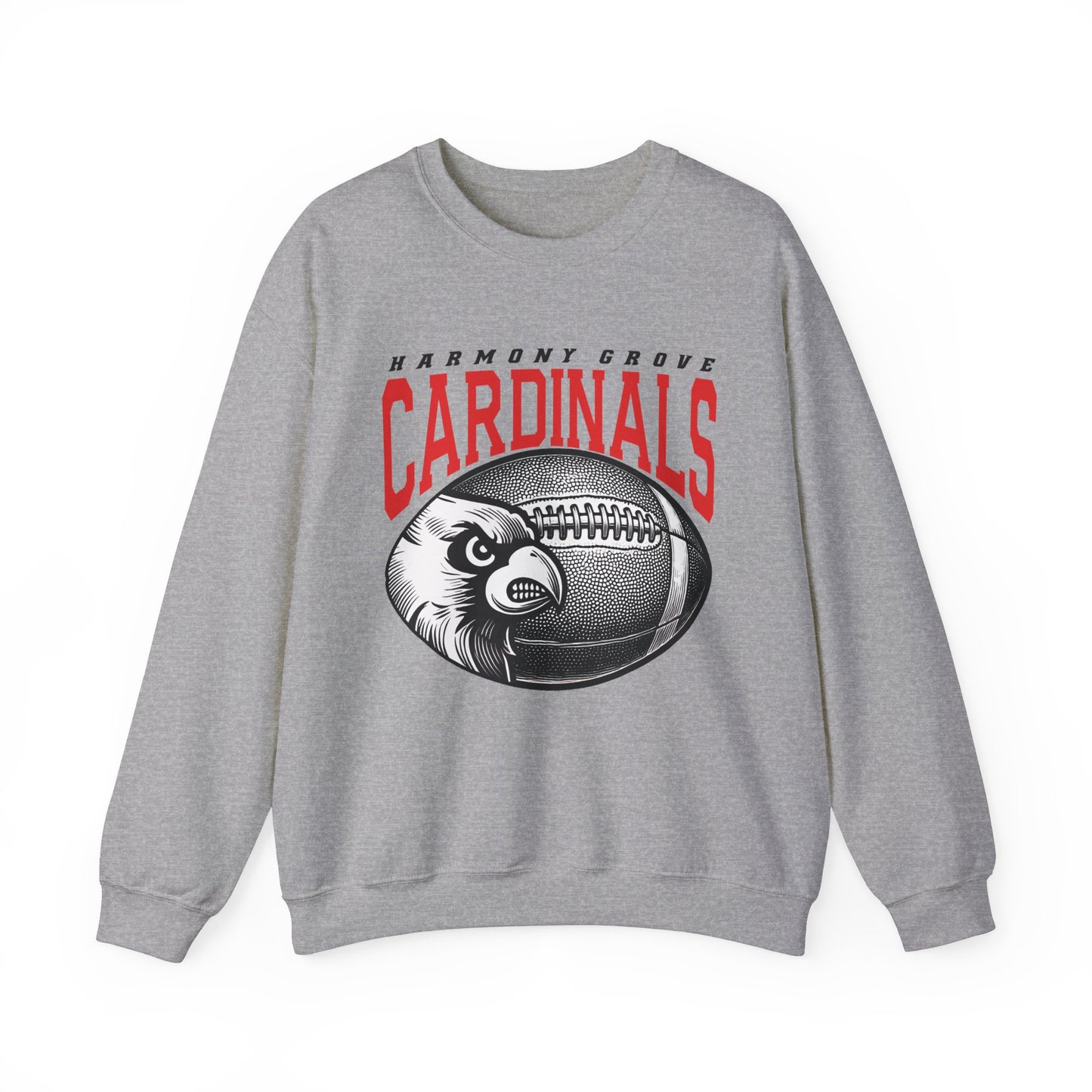 Harmony Grove Cardinals Football Inset - Heavy Blend™ Crewneck Sweatshirt