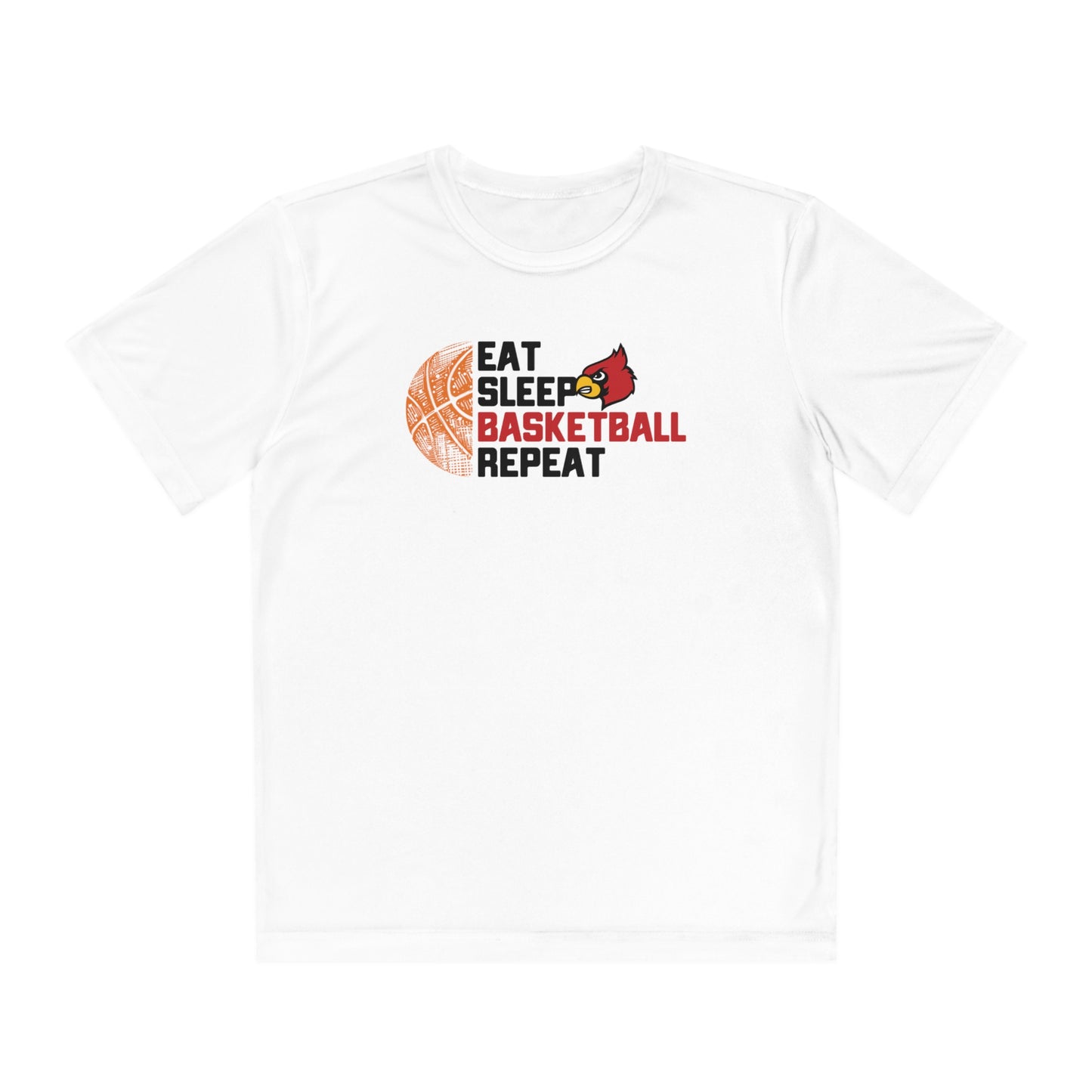 Eat Sleep Basketball Repeat - Youth Sport-Tek® Competitor™ Tee