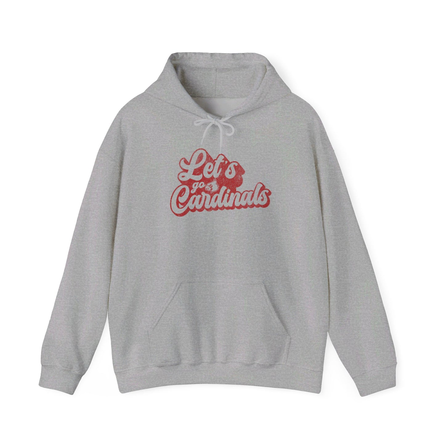 Vintage Let's Go Cardinals - Unisex Heavy Blend™ Hooded Sweatshirt
