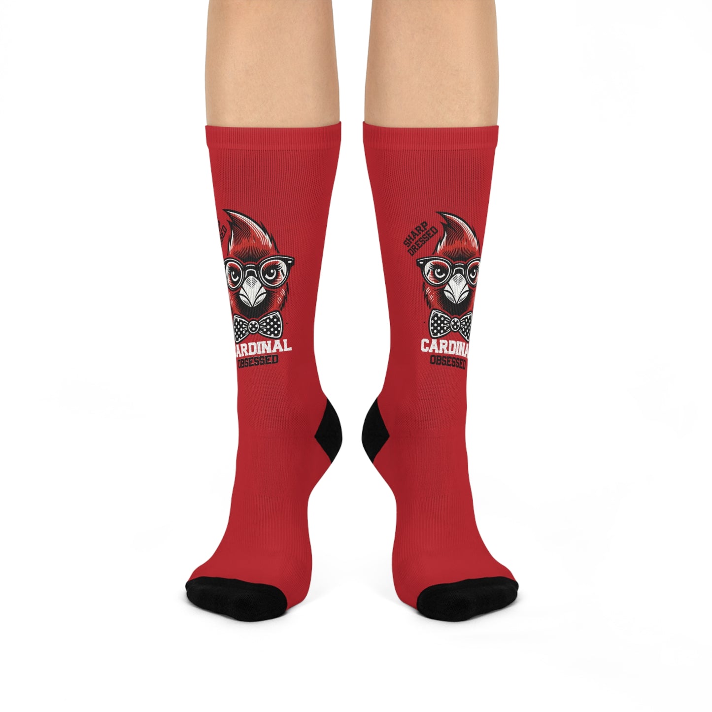 Copy of Sharp Dressed Cardinal Obsessed - Red Cushioned Crew Socks