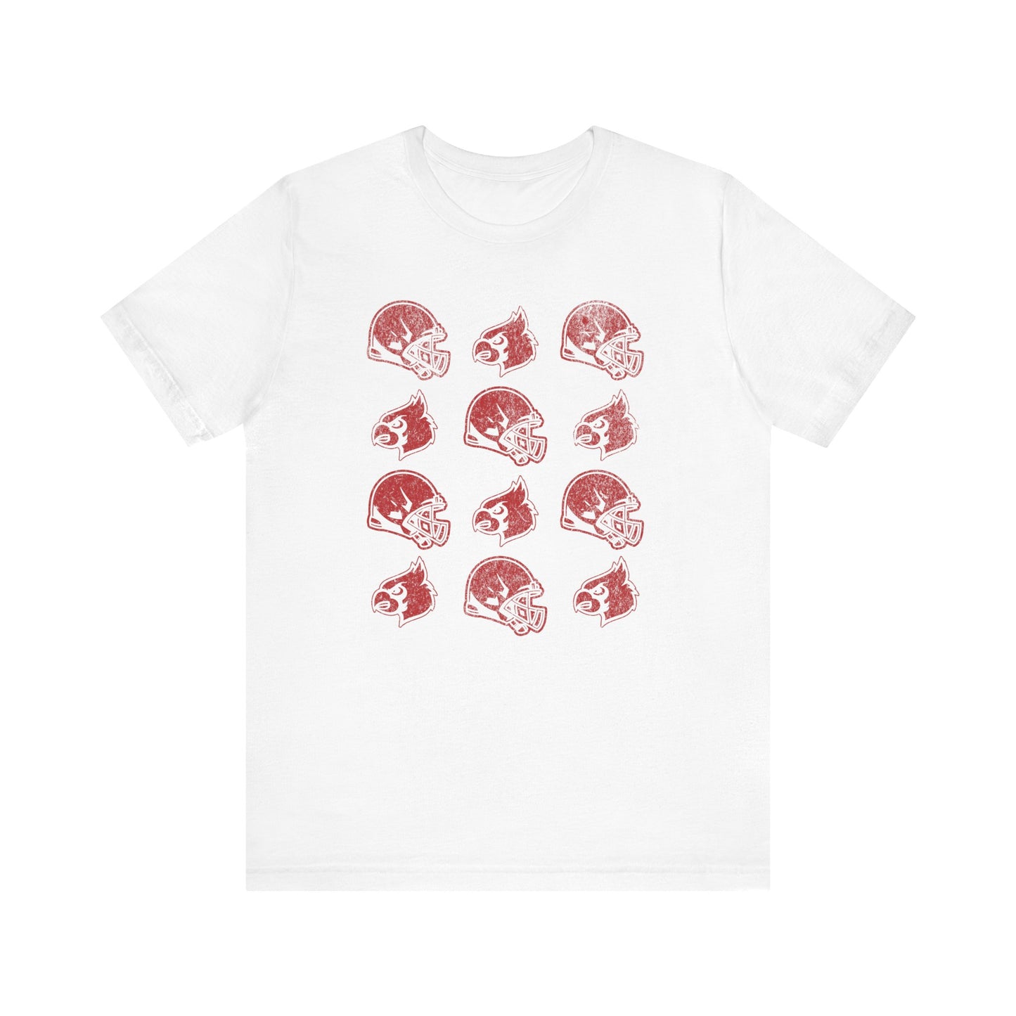 Vintage Helmets and Cardinals - Bella + Canvas Short Sleeve Tee
