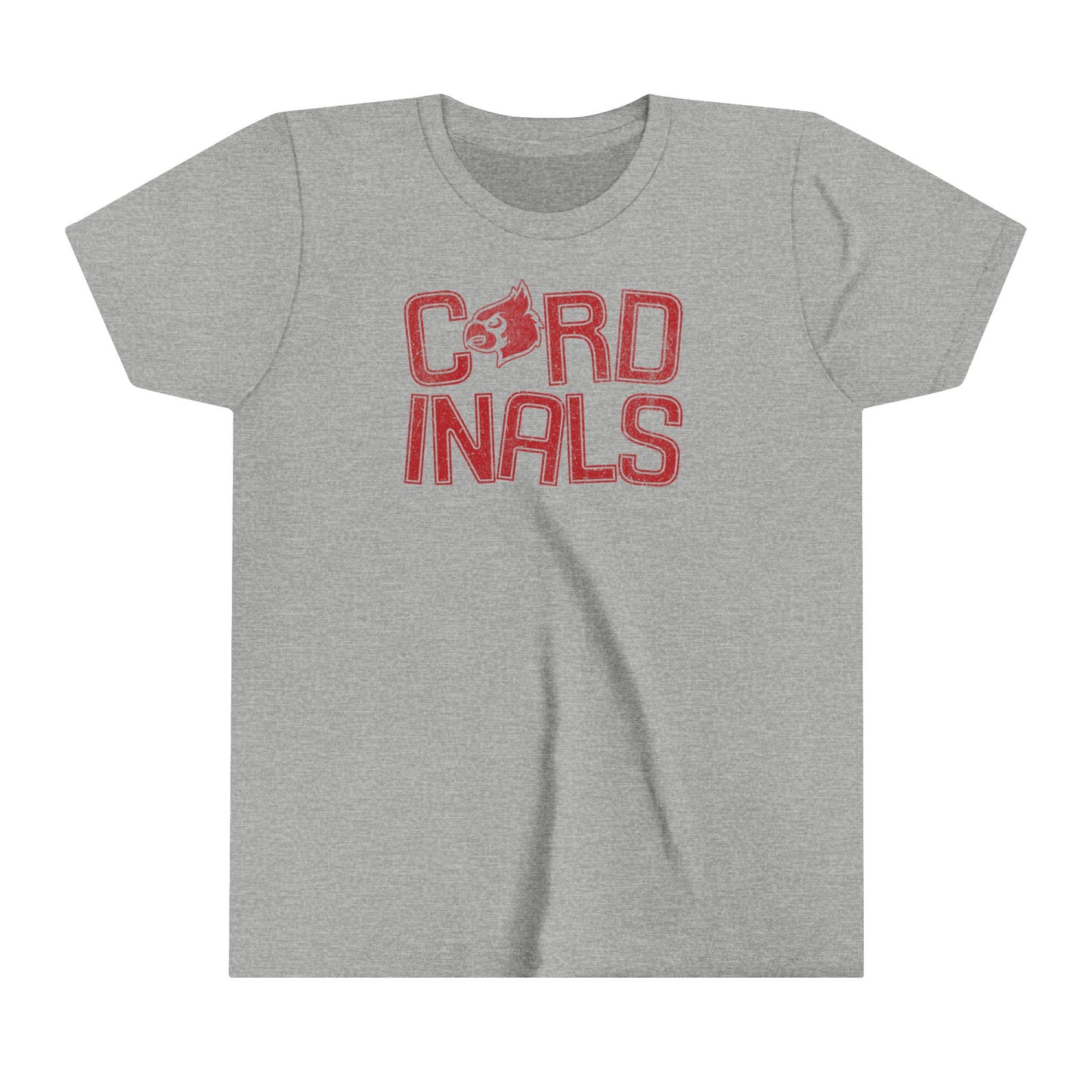 Vintage Cardinals Slanted - Bella + Canvas Youth Tee