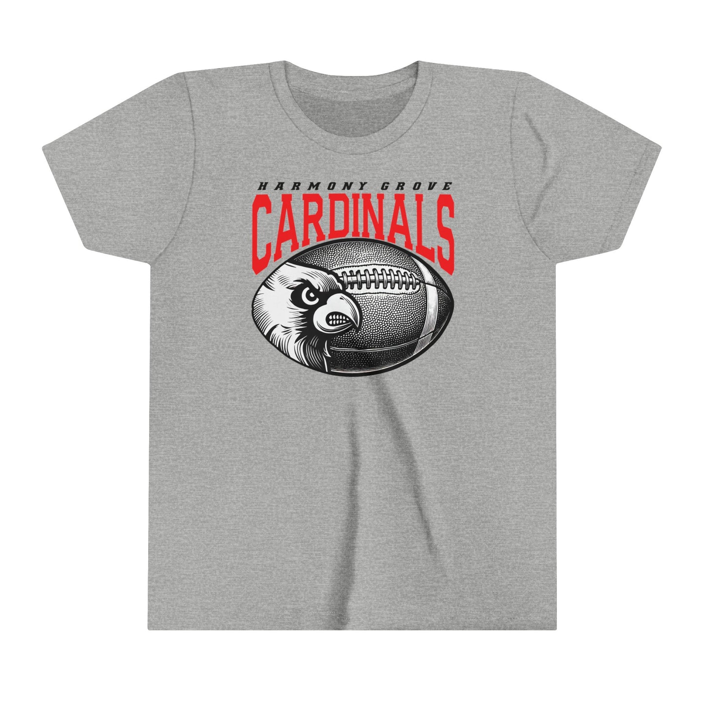 Harmony Grove Football Cardinal - Bella + Canvas Youth Tee