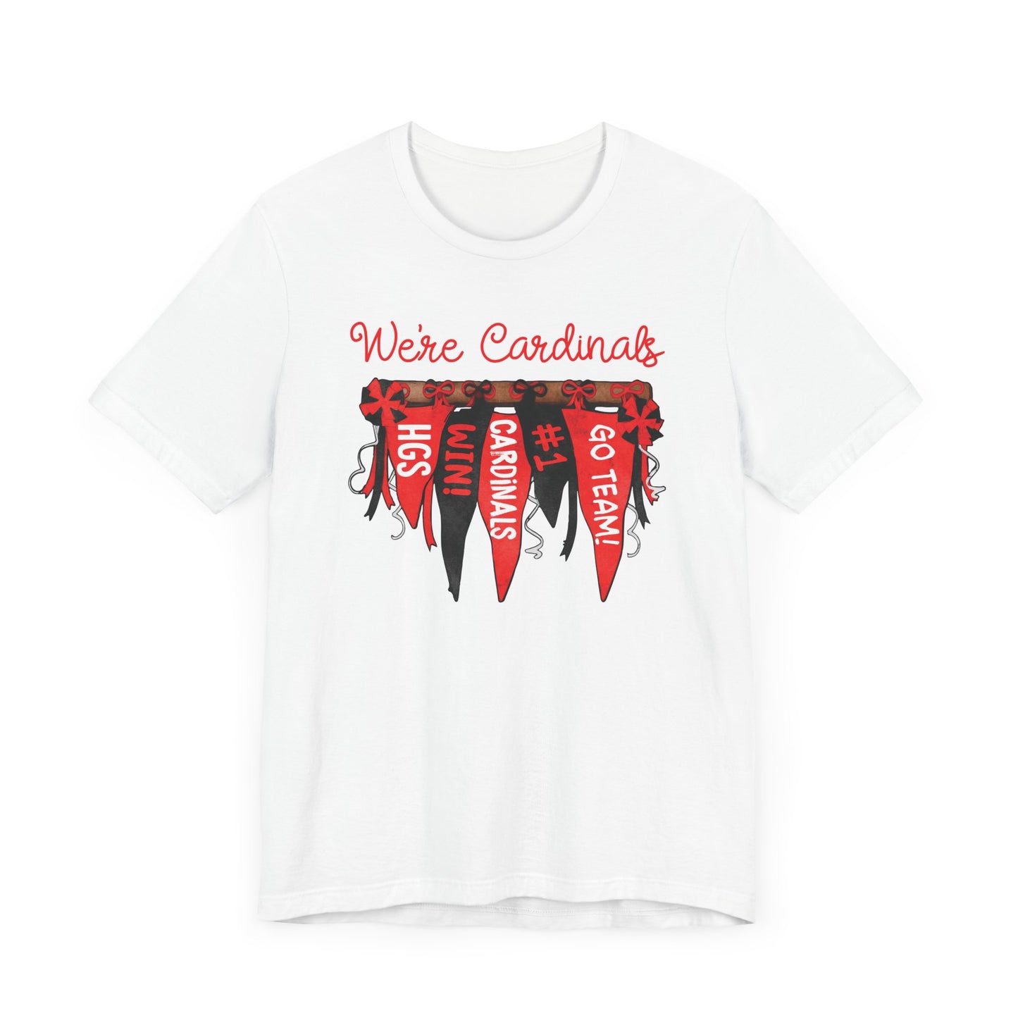 Cardinals Pennant Banner - Bella + Canvas Short Sleeve Tee