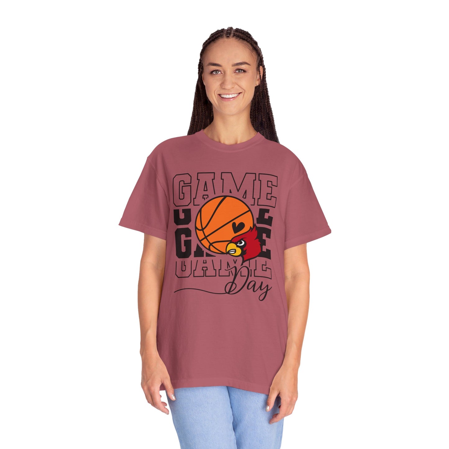 Cardinal Game Day Basketball - Comfort Colors T-shirt