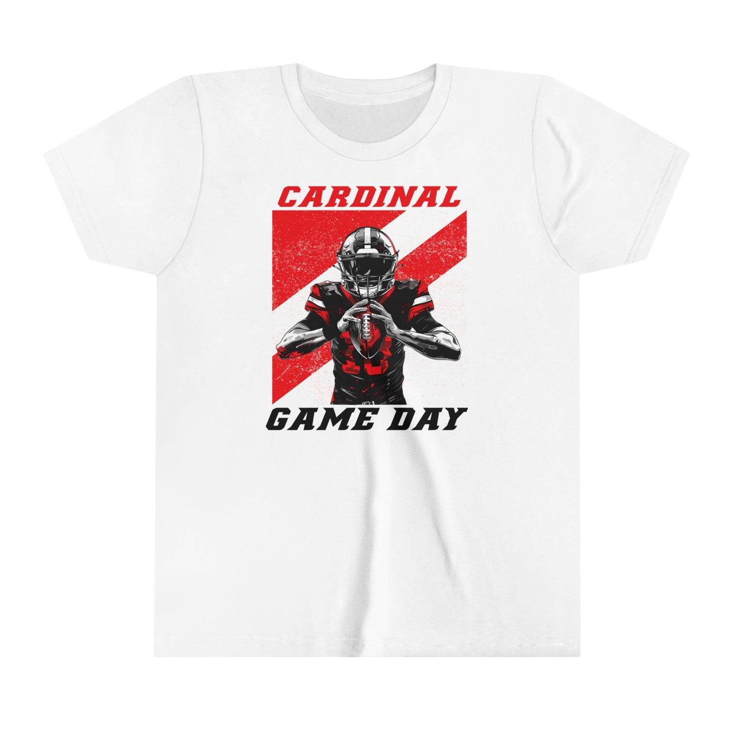 Cardinal Game Day Football - Bella + Canvas Youth Tee