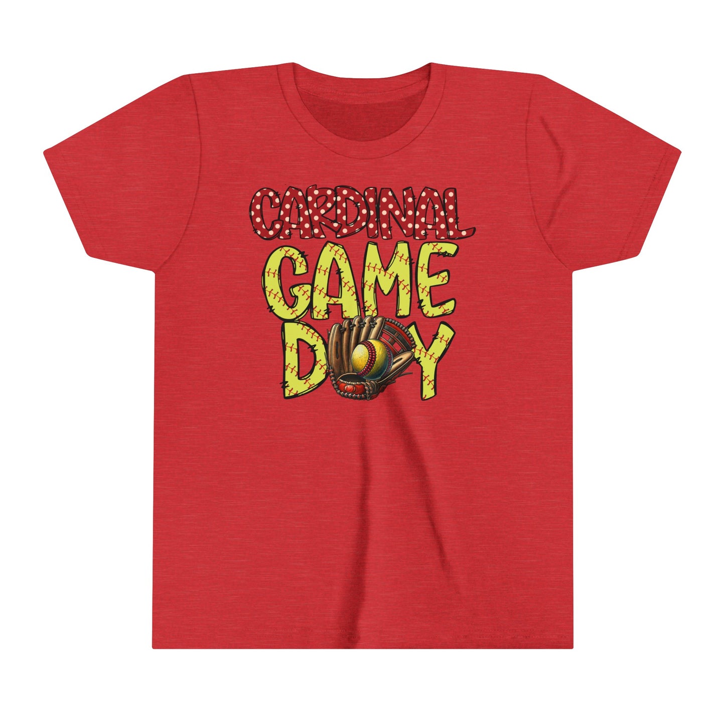 Cardinal Game Day Softball - Bella + Canvas Youth Tee
