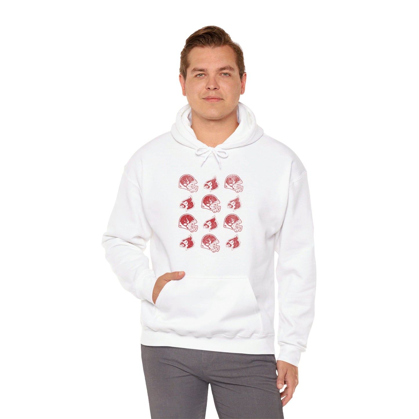 Vintage Helmets and Cardinals - Unisex Heavy Blend™ Hooded Sweatshirt