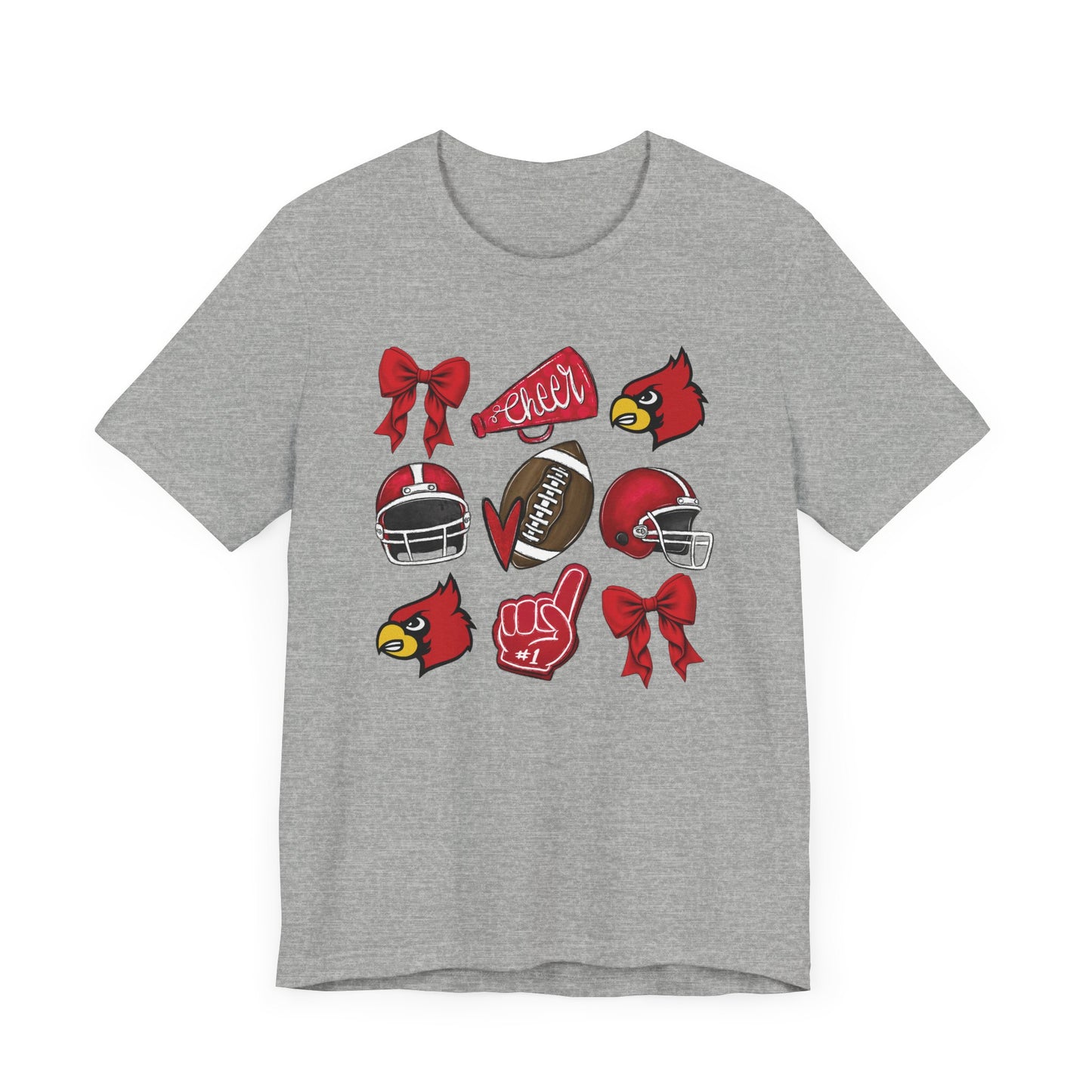 Football and Cheer Coquette - Bella + Canvas Short Sleeve Tee