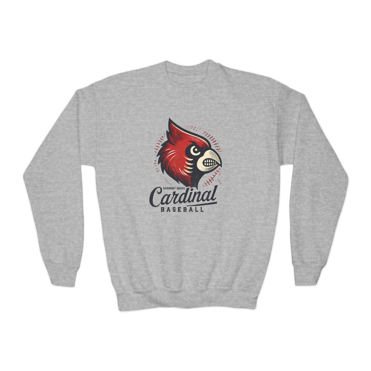 Vintage HG Cardinal Baseball - Youth Crew Sweatshirt
