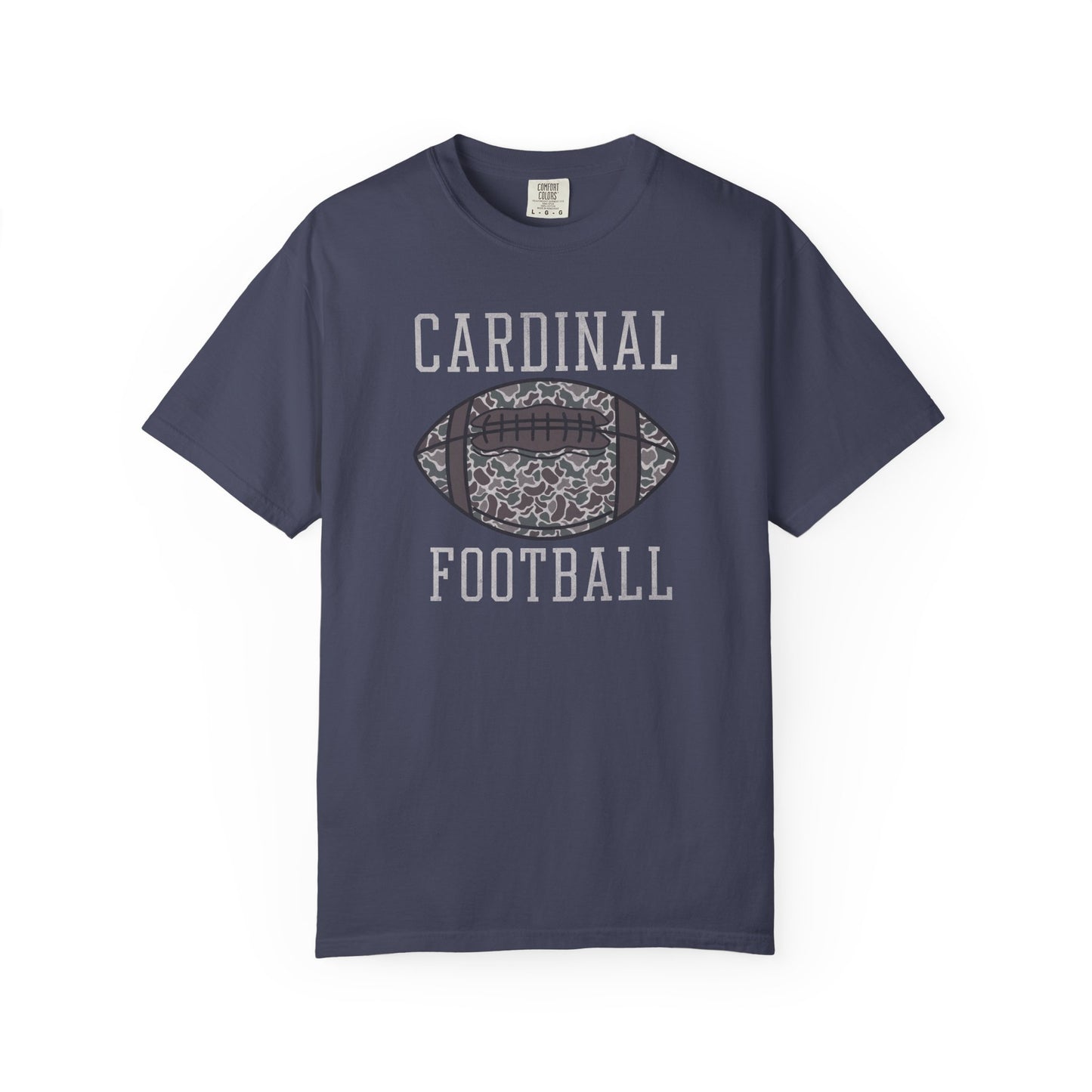 Old School Camo Distressed Football - Comfort Colors T Shirt
