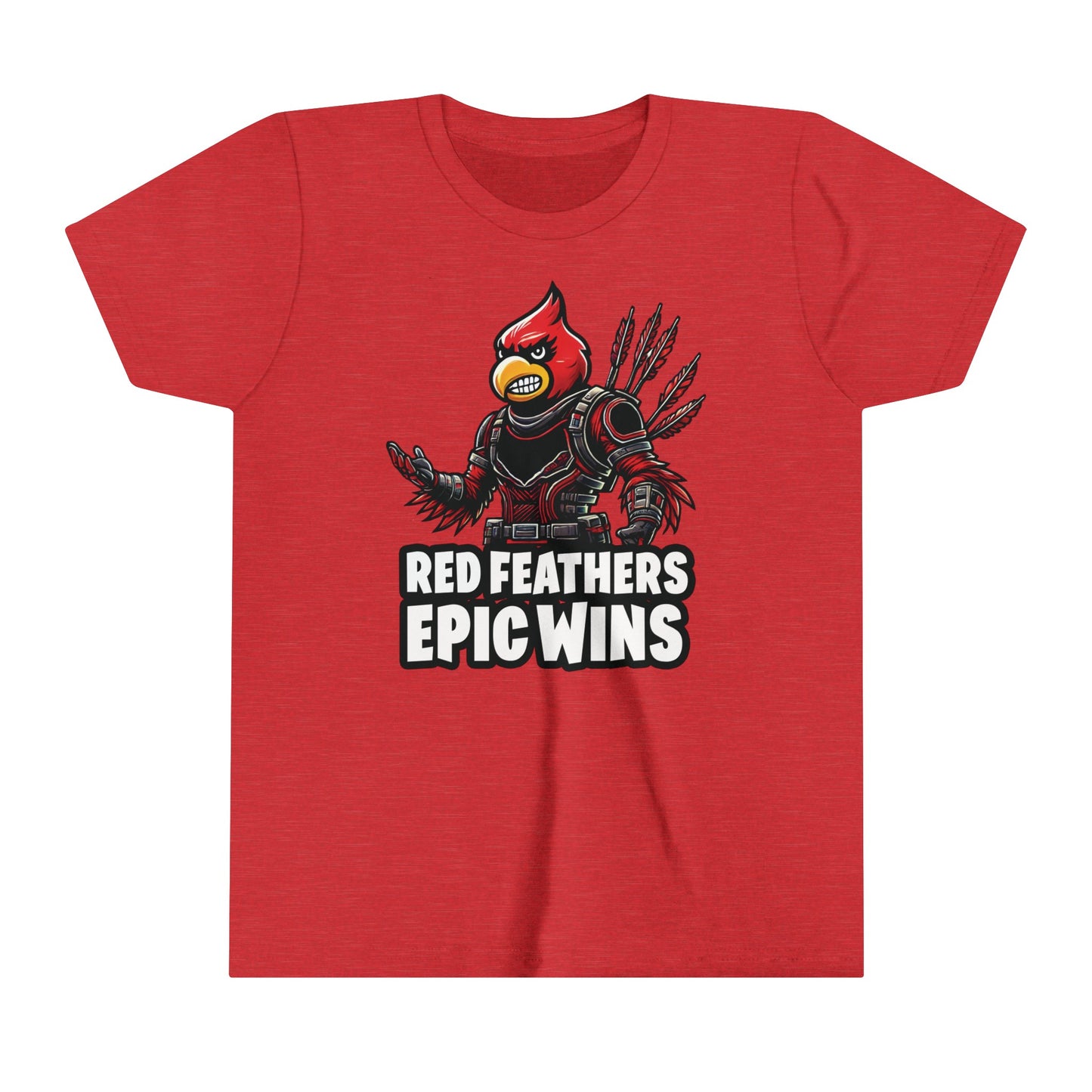 Red Feathers Epic Wins - Bella + Canvas Youth Tee