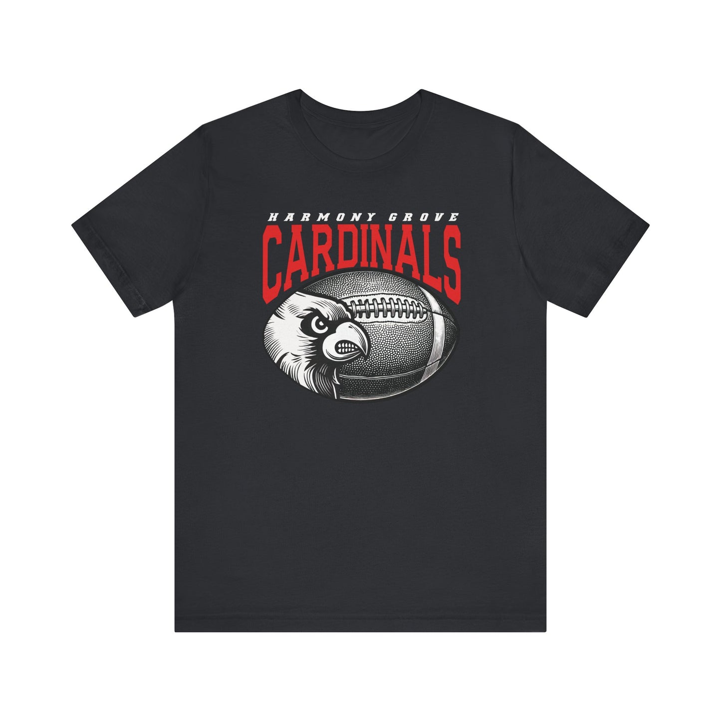HG Cardinals Football Mascot Inset - Bella + Canvas Short Sleeve Tee