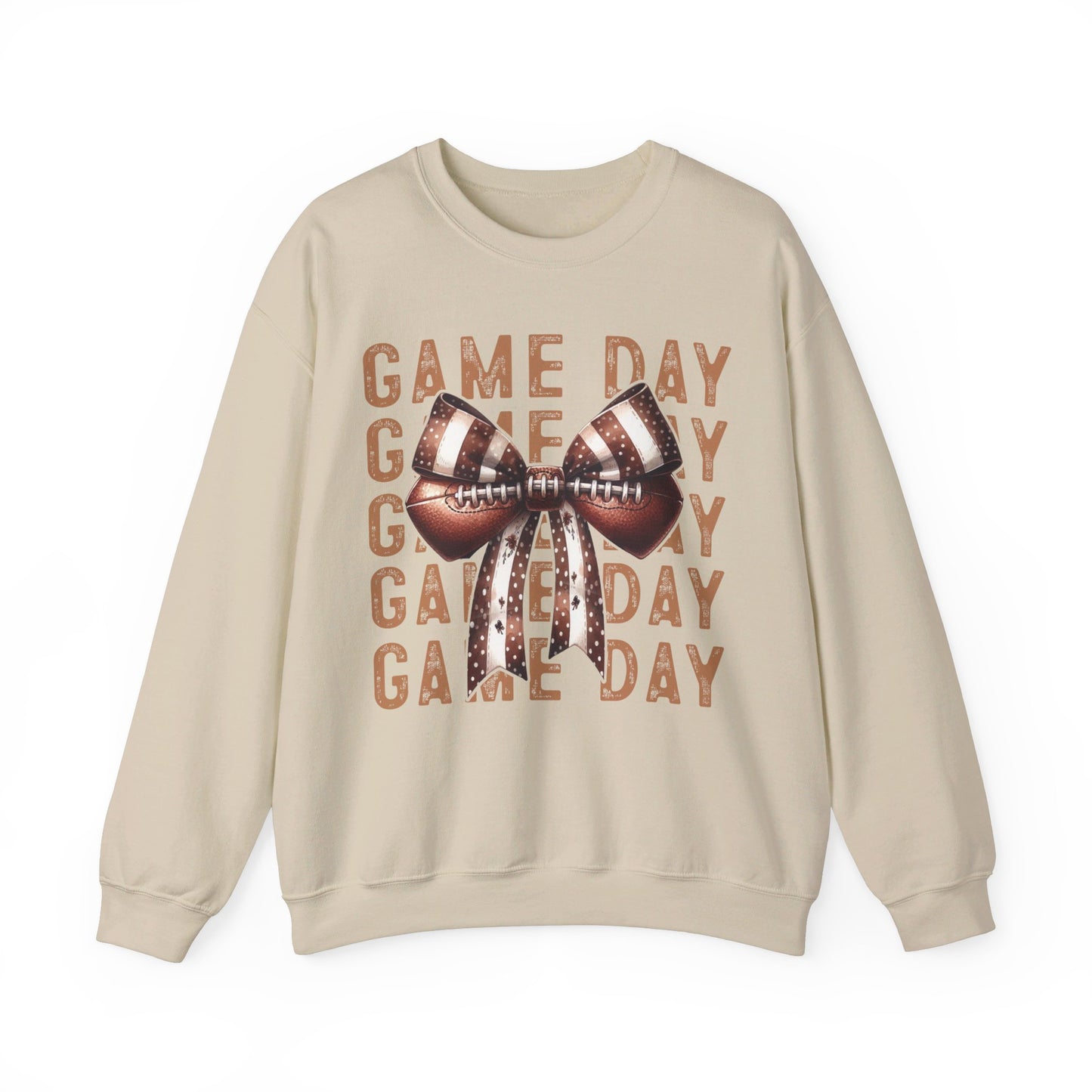 Game Day Football Bow - Unisex Heavy Blend™ Crewneck Sweatshirt