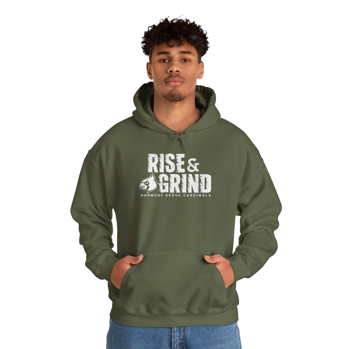 Vintage Cardinal Rise and Grind - Unisex Heavy Blend™ Hooded Sweatshirt