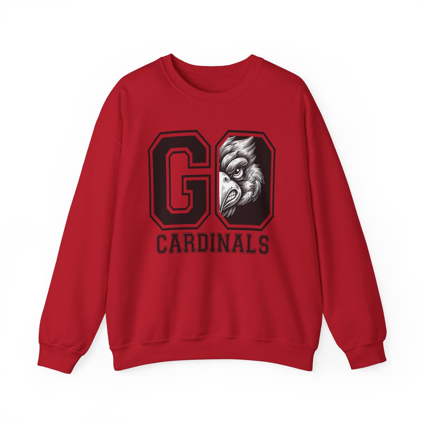 Go Cardinals Black and White - Unisex Heavy Blend™ Crewneck Sweatshirt