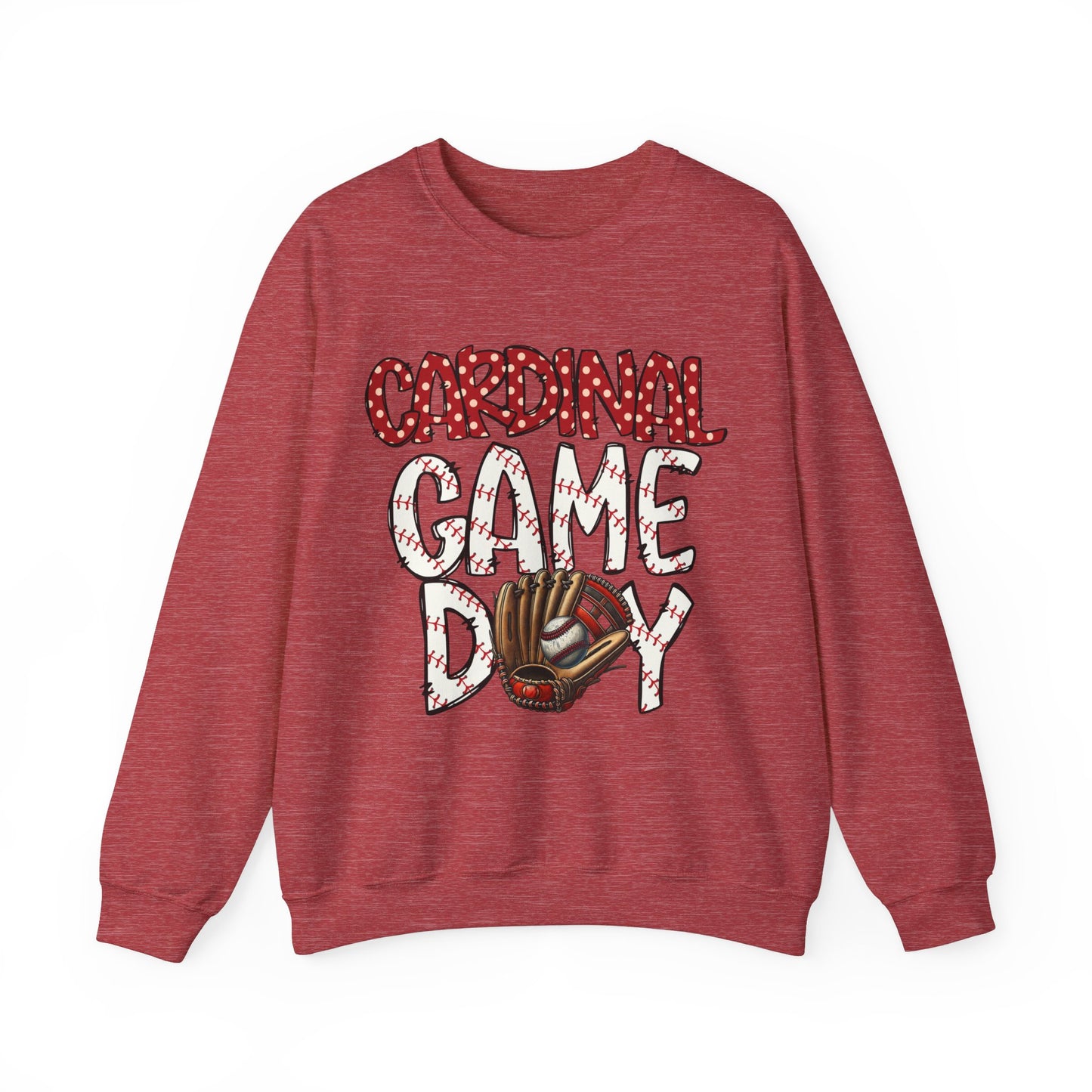 Cardinal Baseball Game Day - Unisex Heavy Blend™ Crewneck Sweatshirt