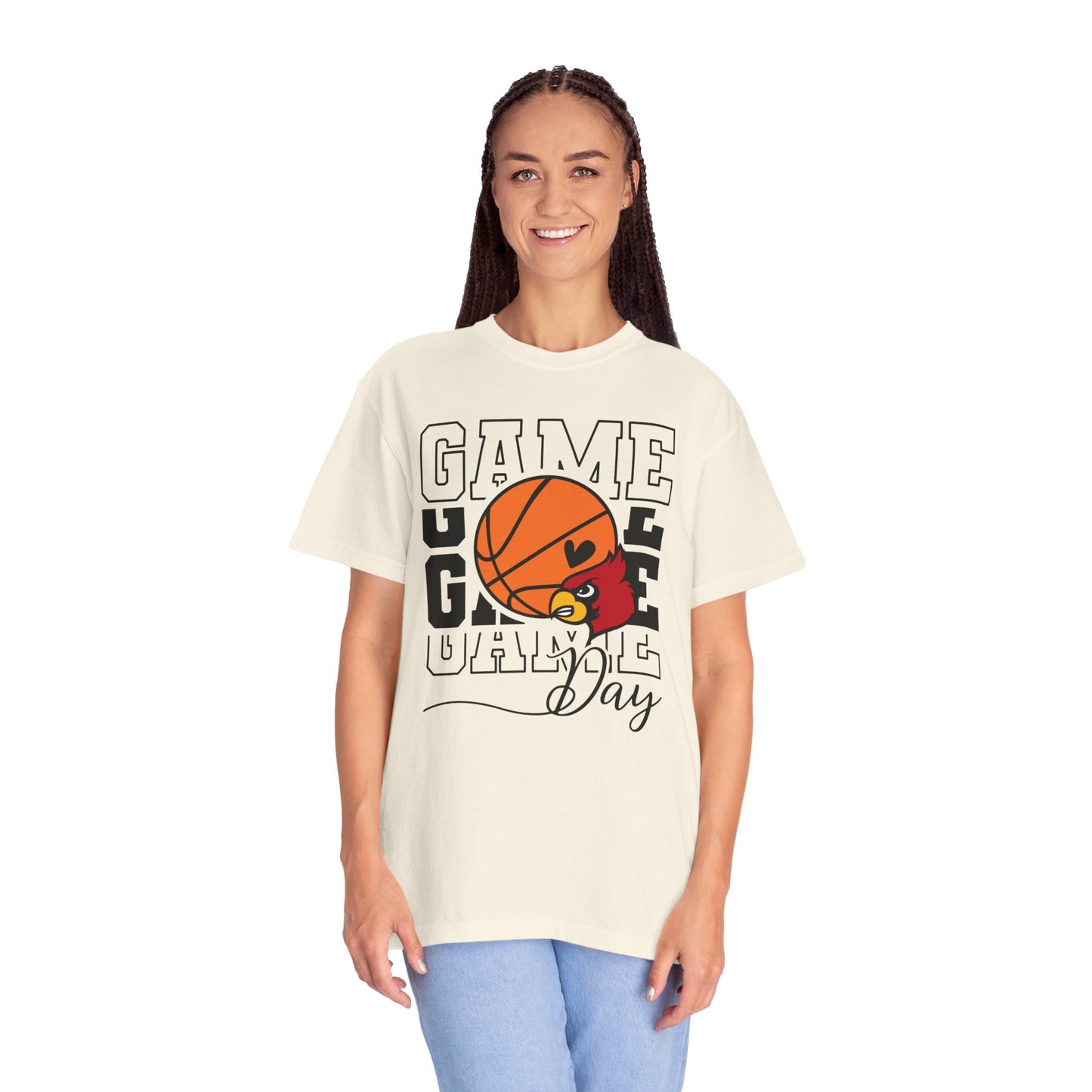 Cardinal Game Day Basketball - Comfort Colors T-shirt