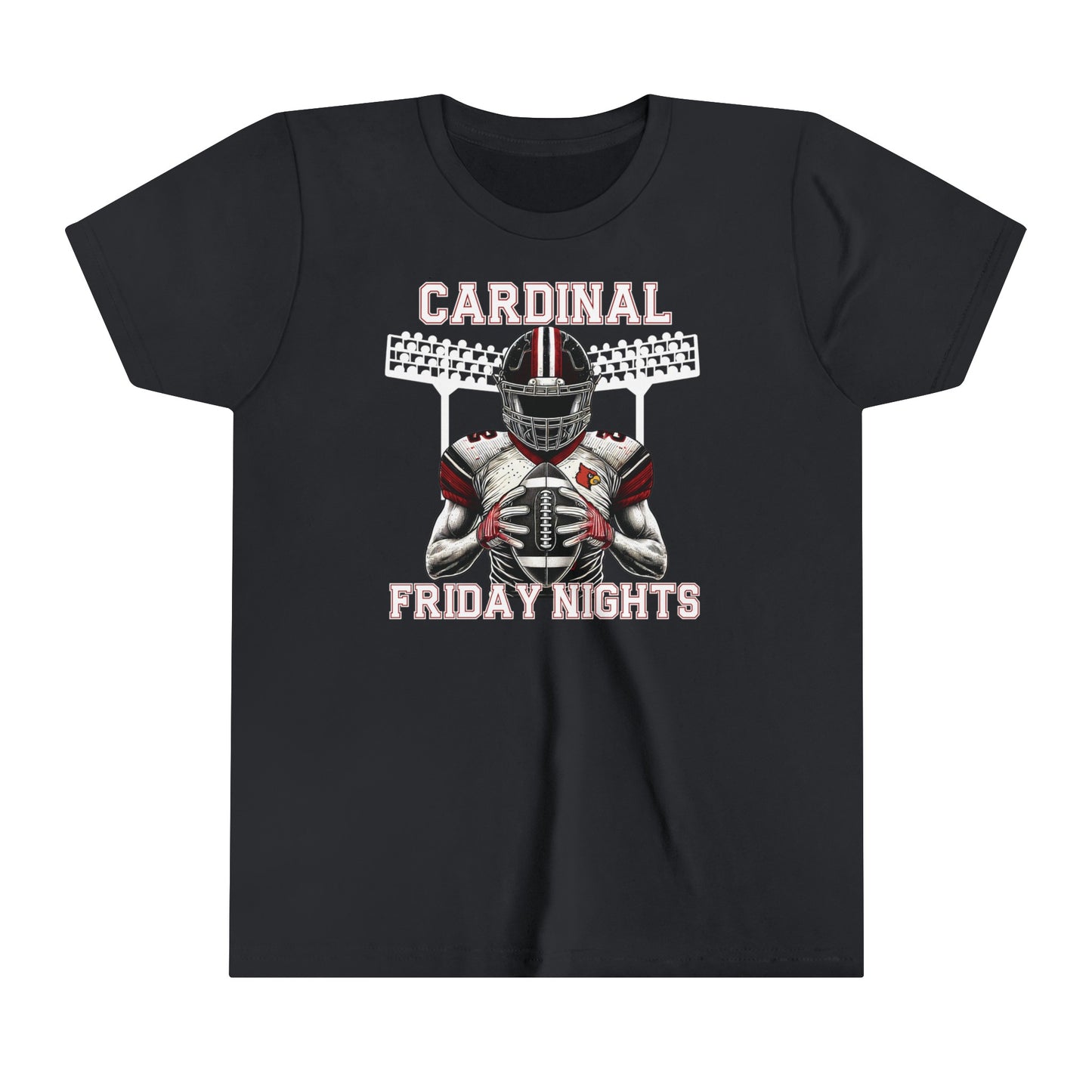Cardinal Friday Nights Football - Bella + Canvas Youth Tee