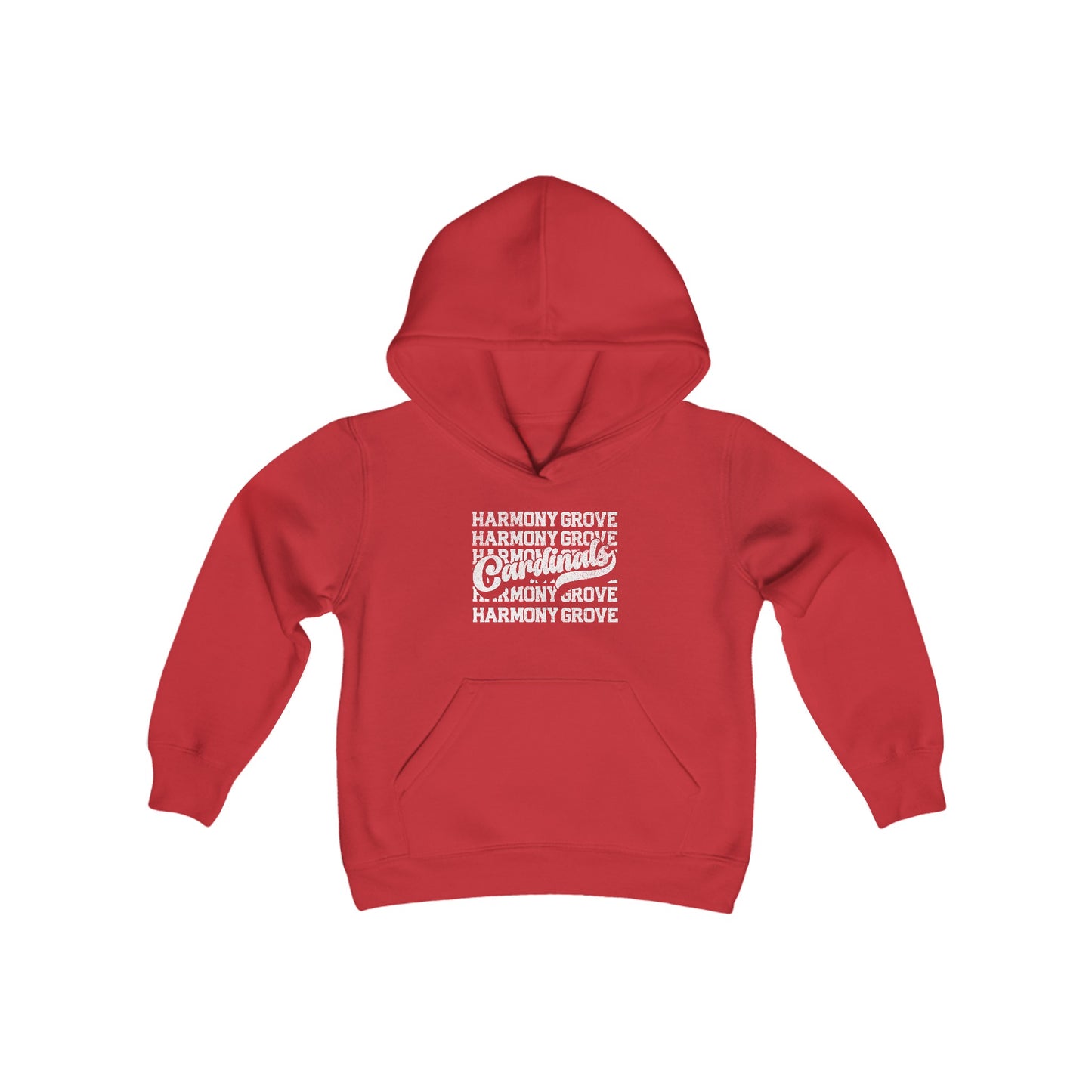 Vintage Harmony Grove Cardinals - Youth Heavy Blend Hooded Sweatshirt