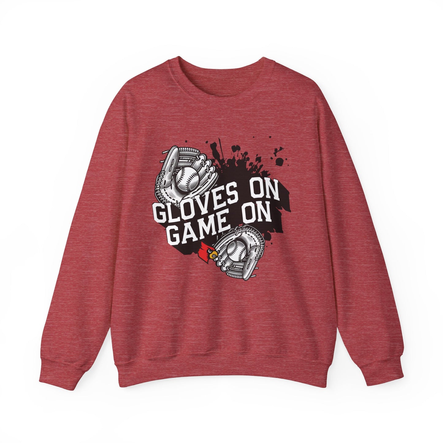 Gloves on Game On Softball and Baseball - Unisex Heavy Blend™ Crewneck Sweatshirt
