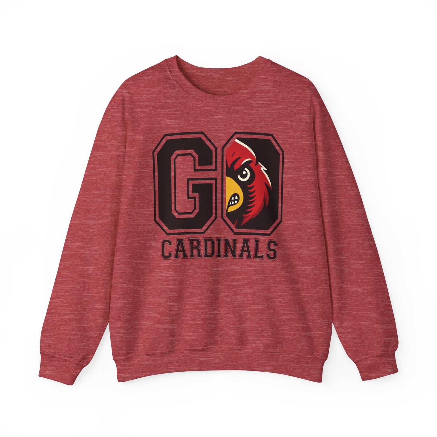 Go Cardinals Red - Unisex Heavy Blend™ Crewneck Sweatshirt