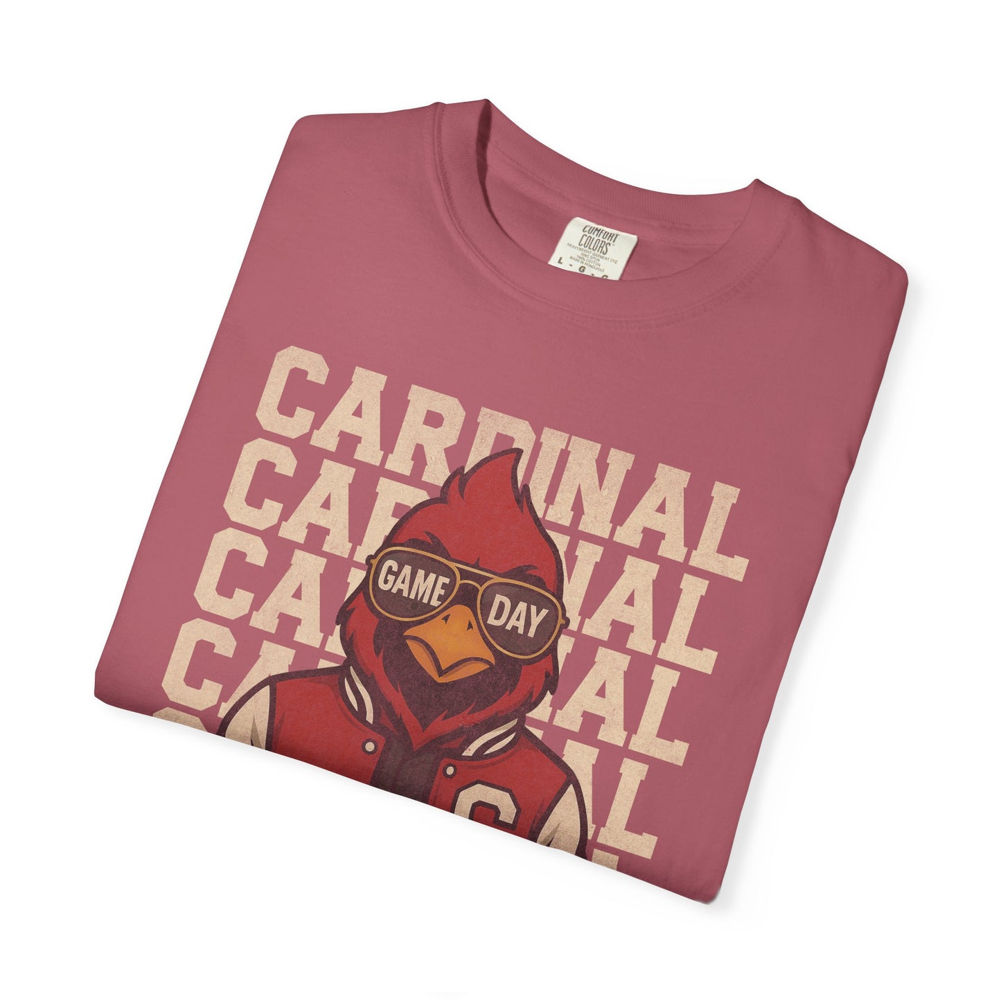 Cardinal Game Day Distressed - Comfort Colors T Shirt