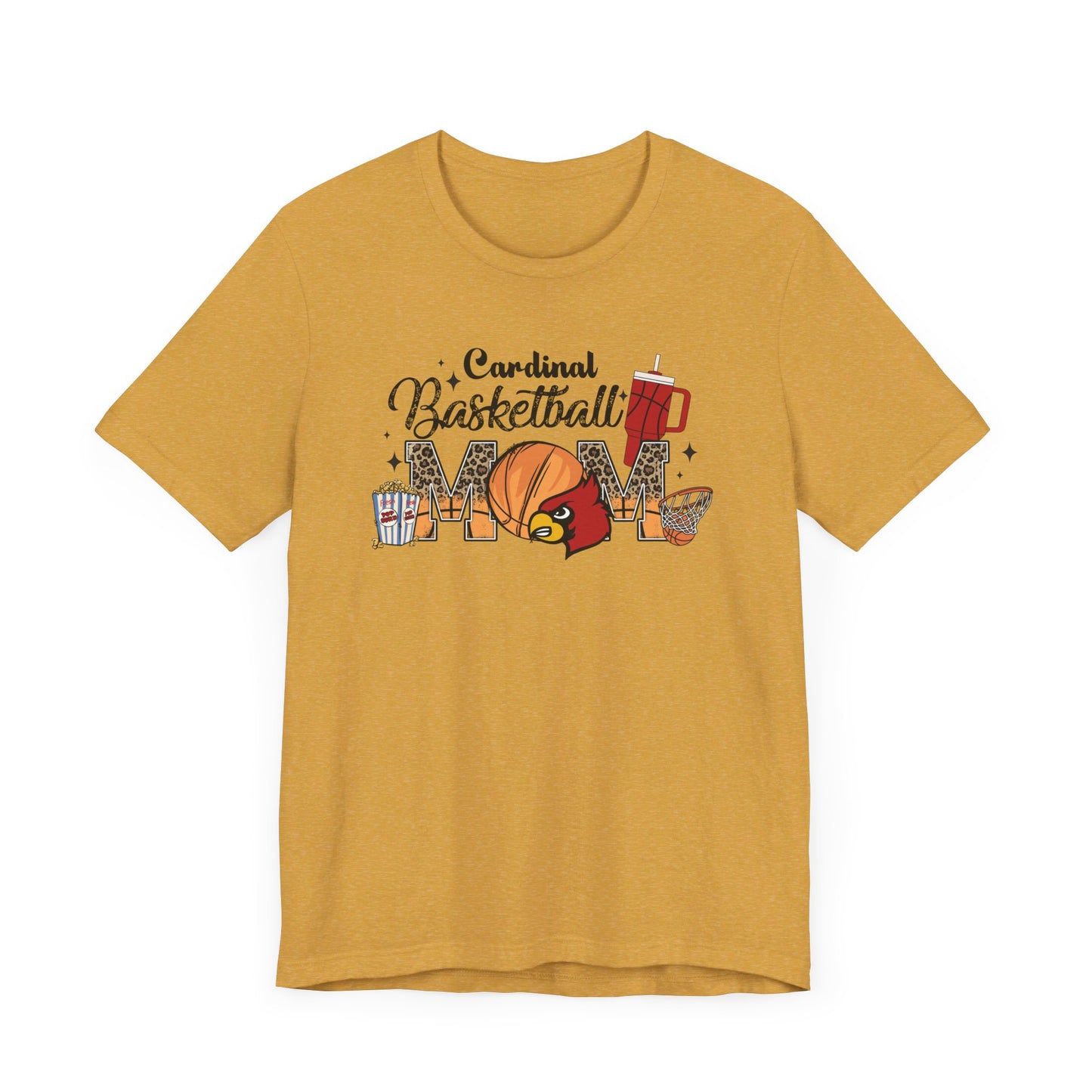 Cardinal Basketball Mom - Bella + Canvas Short Sleeve Tee