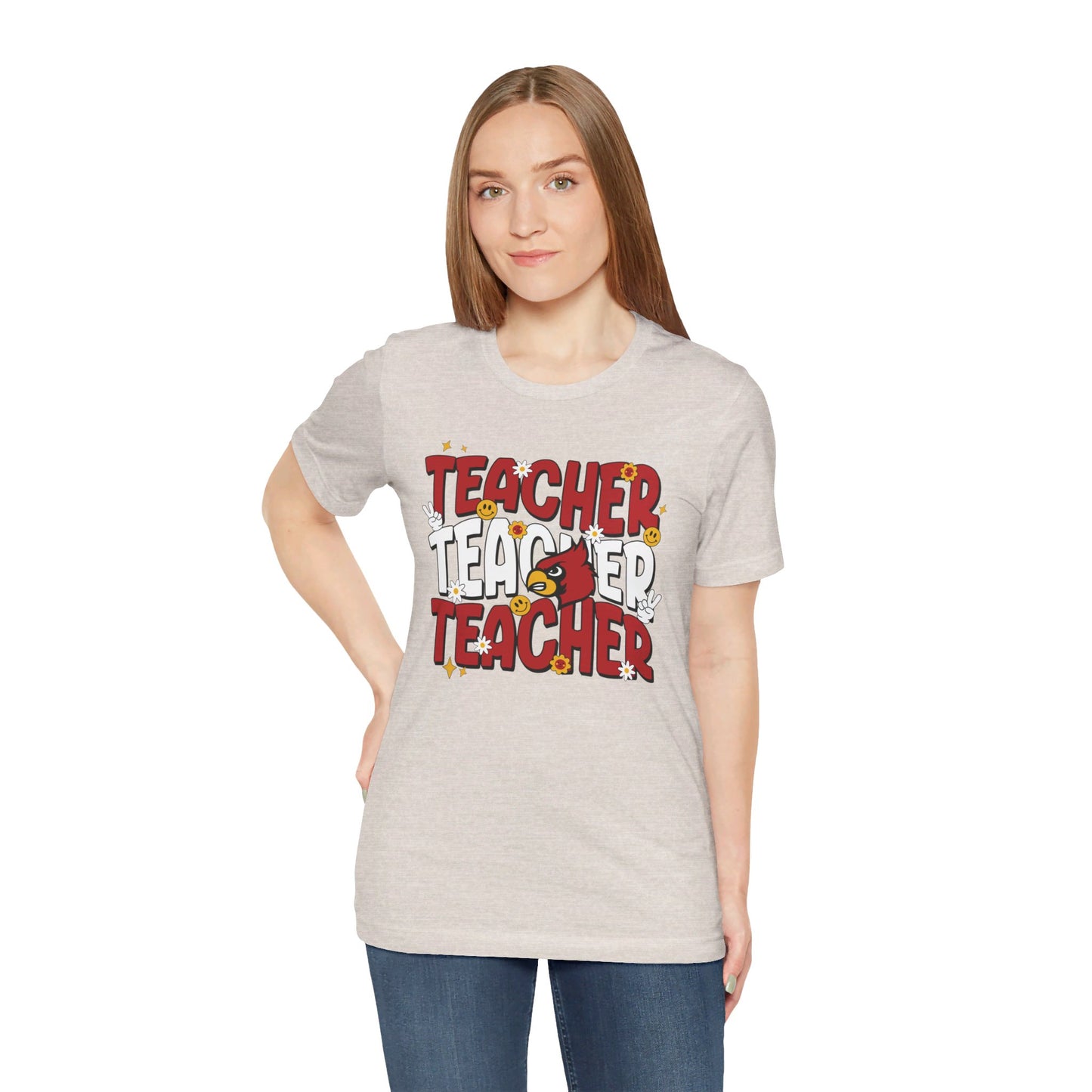 Groovy Teacher 3 - Bella + Canvas Short Sleeve Tee