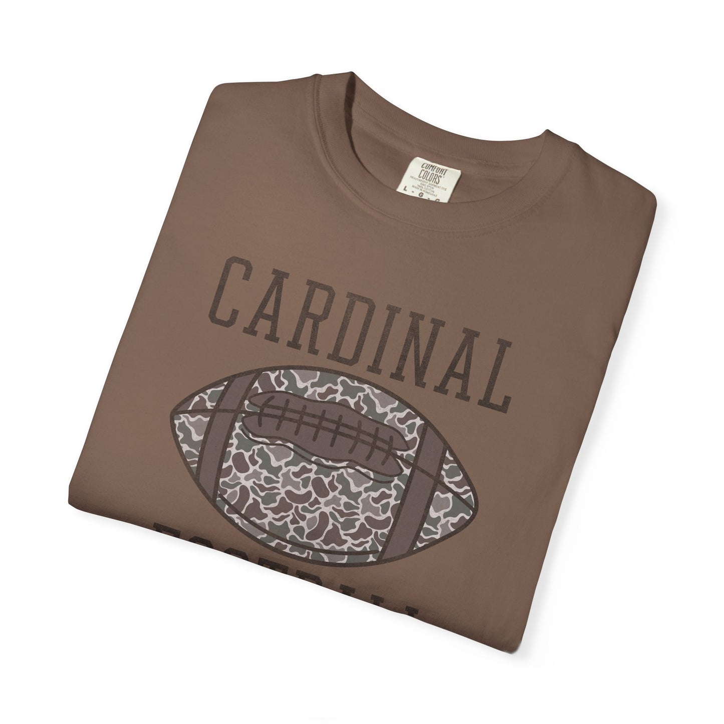 Old School Camo Distressed Football - Comfort Colors T Shirt