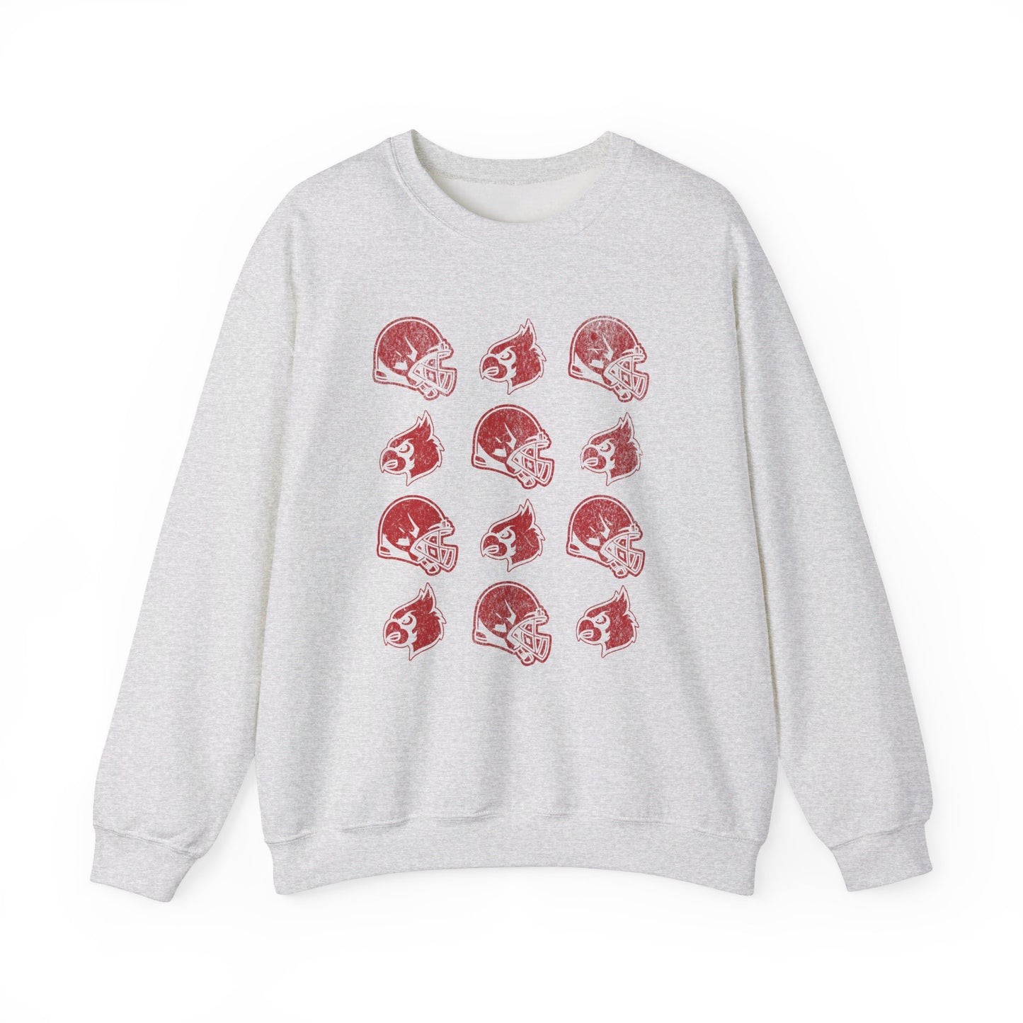 Vintage Helmets and Cardinals - Unisex Heavy Blend™ Crewneck Sweatshirt