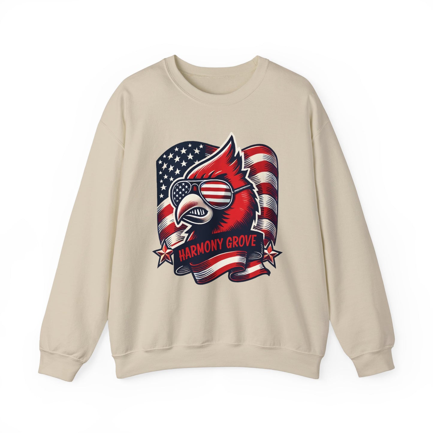 Patriotic Harmony Grove Cardinals - Unisex Heavy Blend™ Crewneck Sweatshirt